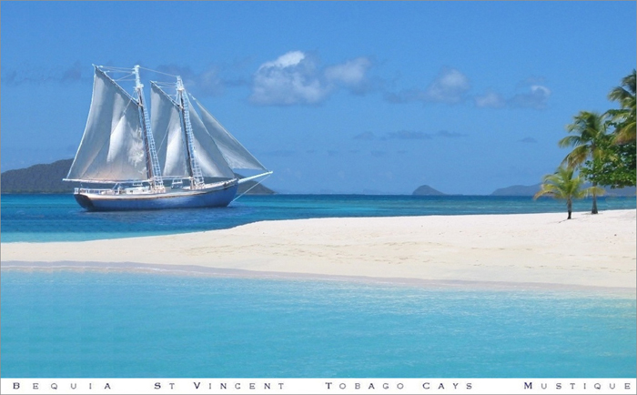 The Friendship Rose at Anchor Tobago Cays Marine Park